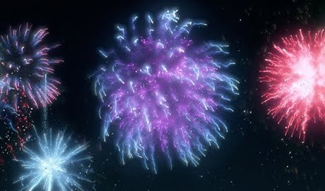 3dsmax new year fireworks